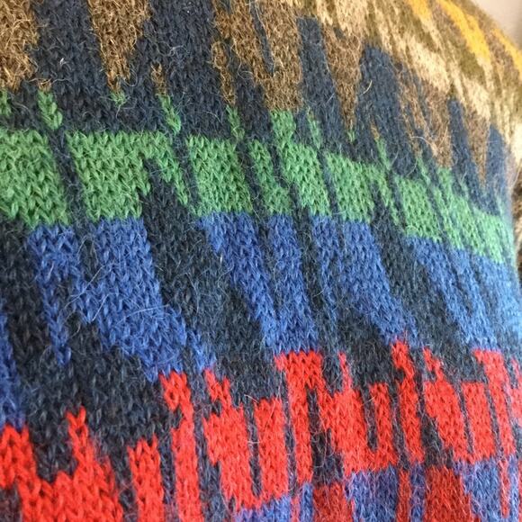 Millma 100% Alpaca Hand-Loomed Sweater – L – Geometric Knit from Bolivia - Picture 5 of 10